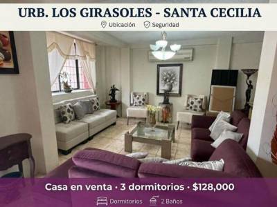 7830. Santa Cecilia Los Girasoles, Vendo Casa 3 Dorm. $128.000