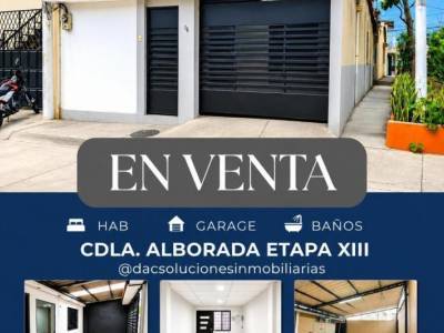 En Venta | Casa Esquinera de Una Planta Junto a Parque | Alborada XIII Etapa